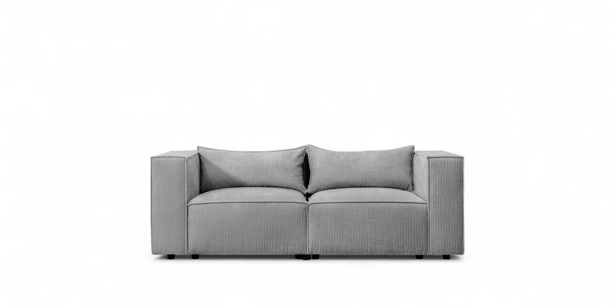 SOFA 2-sitzer Nevio - Grau, Holzwerkstoff/Textil (210/71/105cm) - Fun Möbel