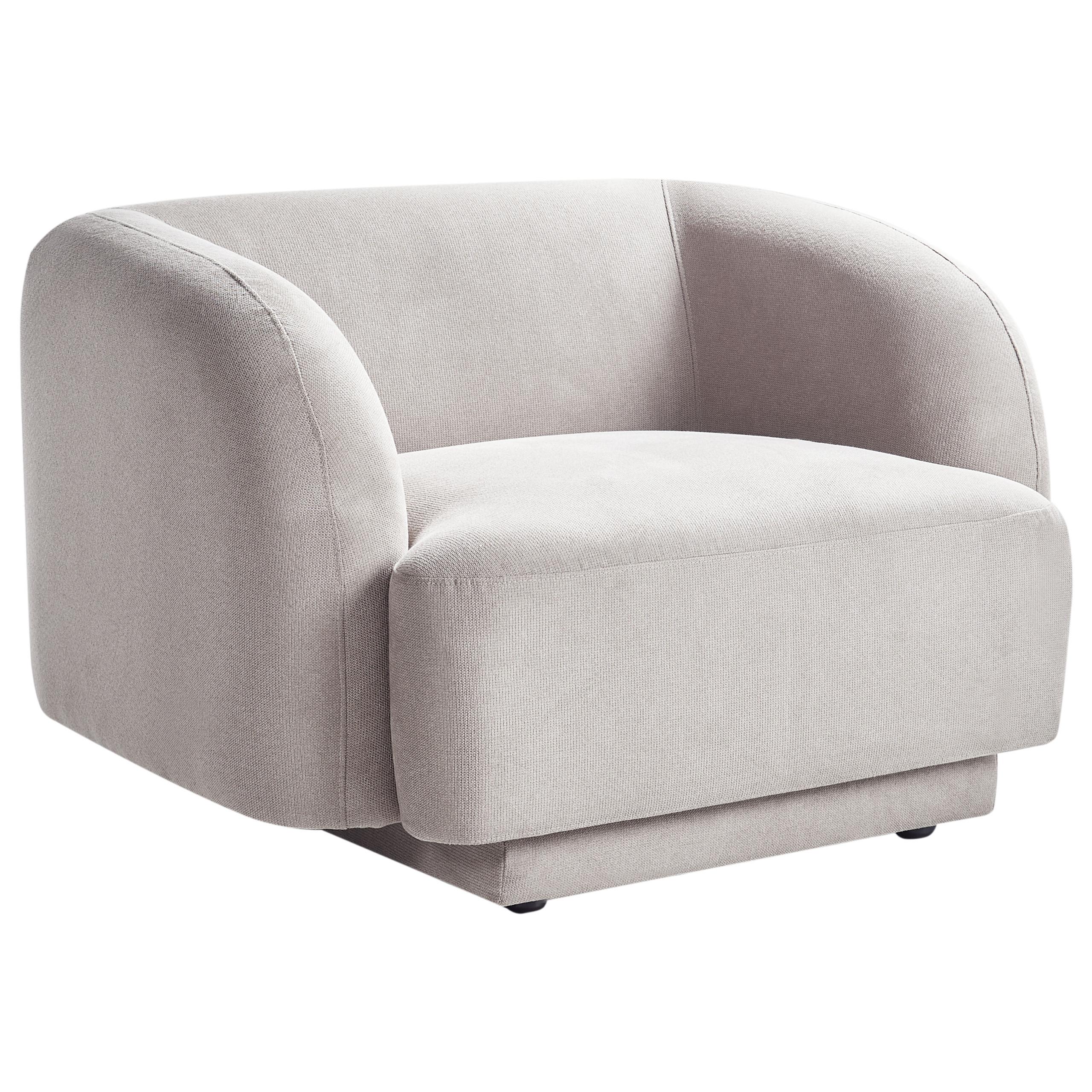 SESSEL Hellgrau Skjanes - Hellgrau, Textil (102/69/81cm) - Beliani