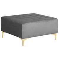 OTTOMANE Aberdeen 80/80/41 cm - Goldfarben/Grau, Textil (80/41/80cm) - Beliani