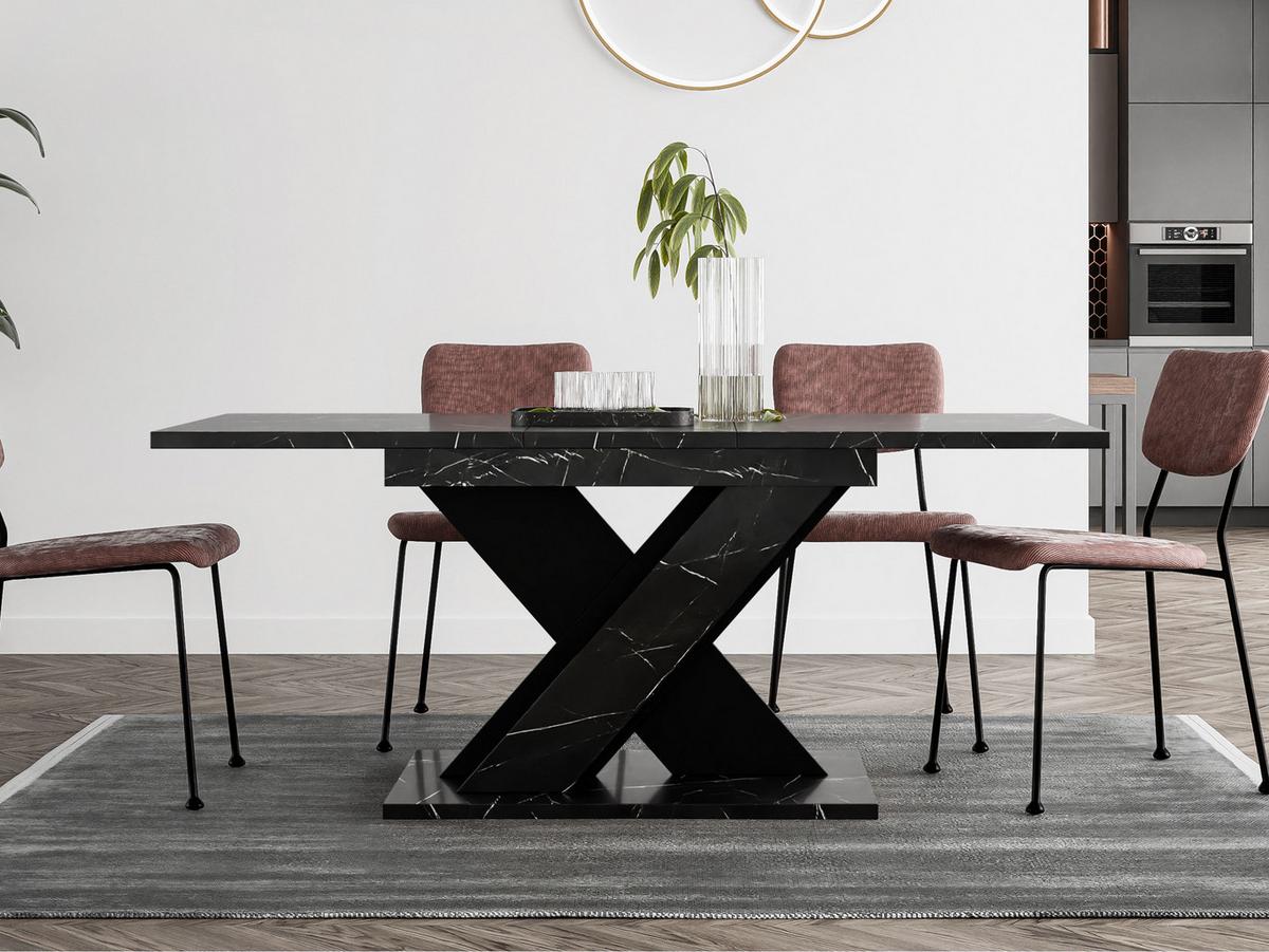 ESSTISCH Toxx 160 - Schwarz, Holzwerkstoff (80/120/75cm) - MIRJAN24