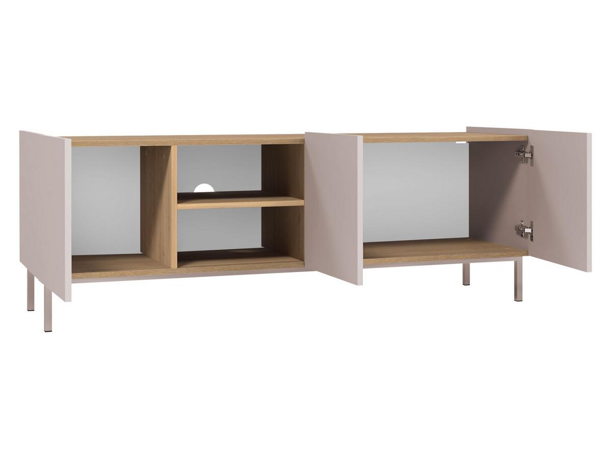 TV-SCHRANK System 77 - Schwarz, Holzwerkstoff/Metall (153/55/44cm) - MIRJAN24
