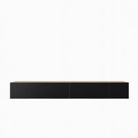 LOWBOARD LIVO 300/41/40 cm, Hängender TV-Schrank Eiche Artisan - Schwarz/Eiche Artisan, Holzwerkstoff (300/41/40cm) - MASSENO