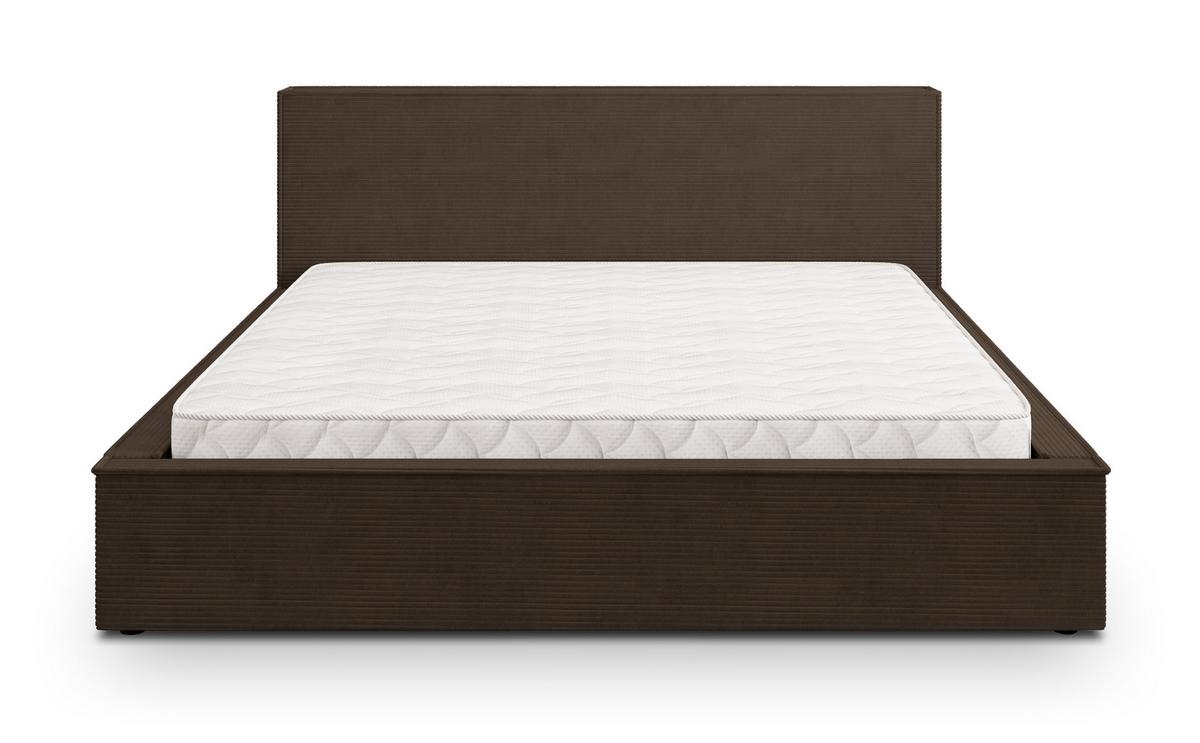 POLSTERBETT CELORA P 120x200 cm mit Bettkästen - Braun - Braun, Holz/Textil - MASSENO
