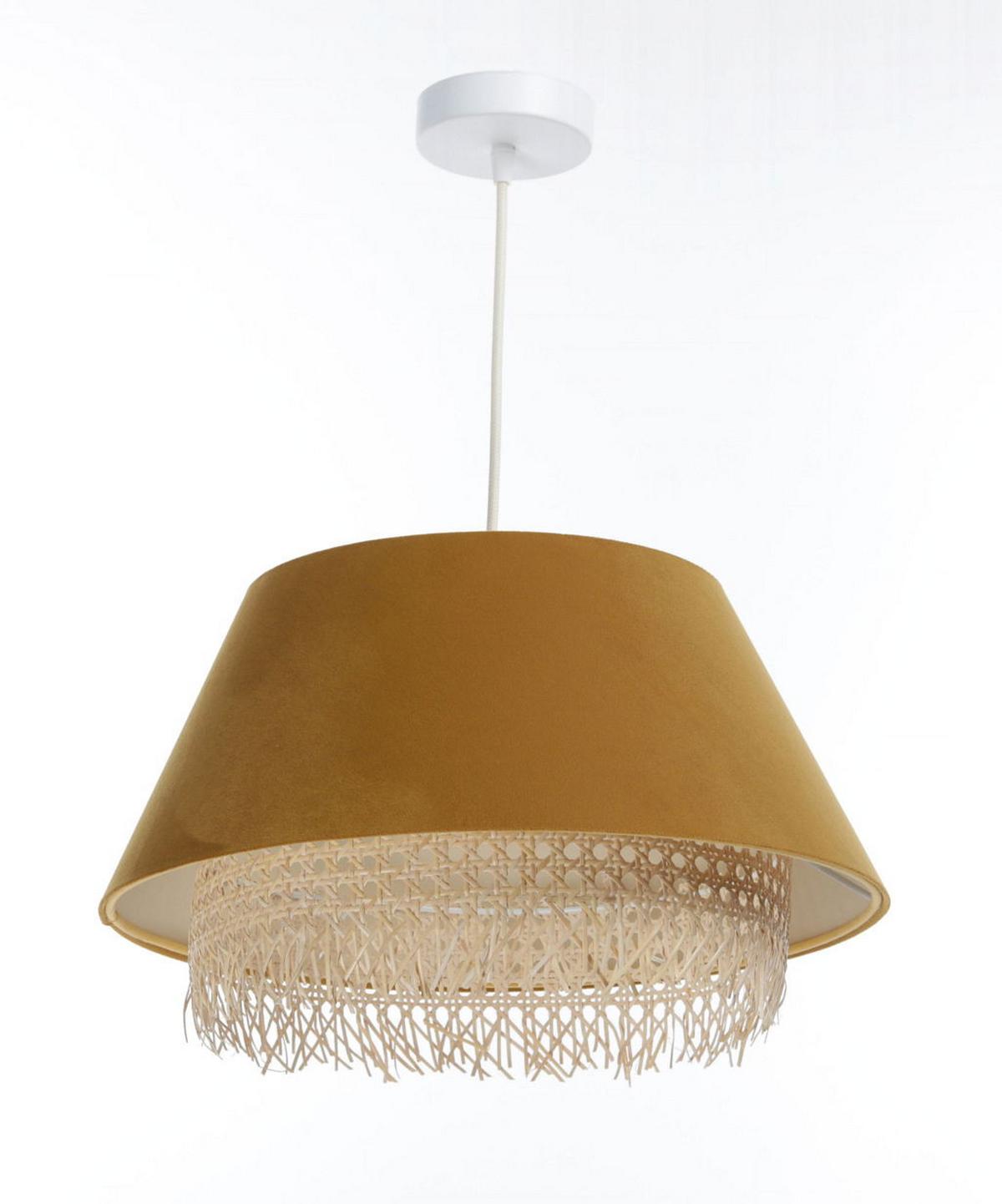 HÄNGELEUCHTE Gelb 40/25 cm - Gelb, Naturmaterialien (40/1.3/25cm) - ONZENO