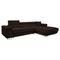 ECKSOFA Torezio Mini Cord, Seite: Rechts - Nussbaumfarben, Holz/Textil (280/170cm) - MIRJAN24