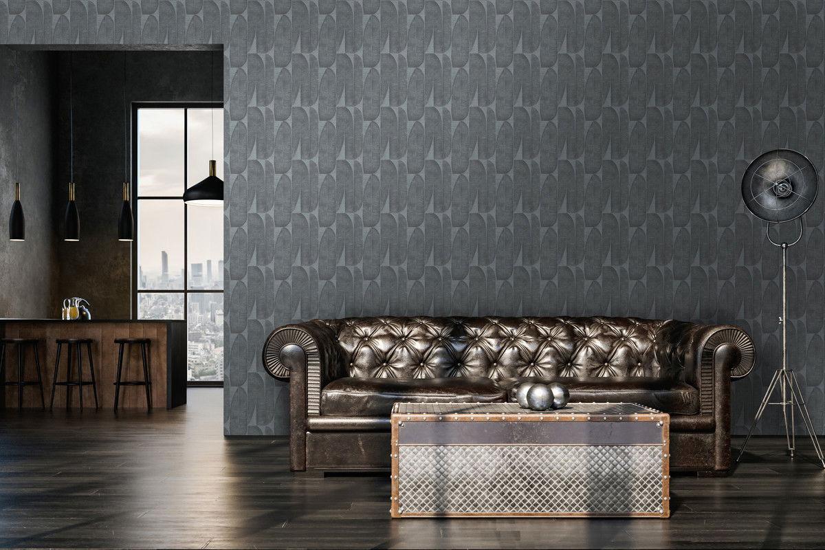 VLIESTAPETE Schwarz 53/1005 cm - Schwarz, Textil (53/1cm) - KUNSTLOFT