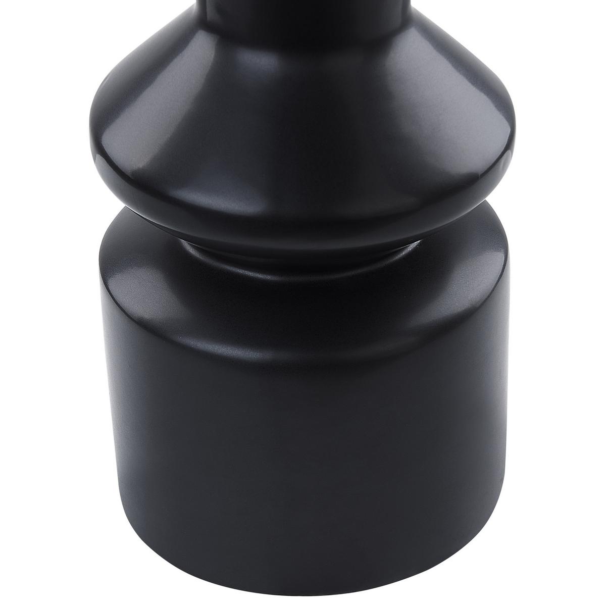 BLUMENVASE Dolomit schwarz Peania - Schwarz, Keramik (30cm) - Beliani