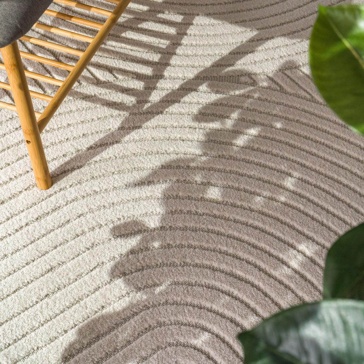 KURZFLORTEPPICH, mit Struktur, Florhöhe 6 mm, Creme, 120 x 170 cm - Creme, Textil (170/120cm) - KADIMA DESIGN