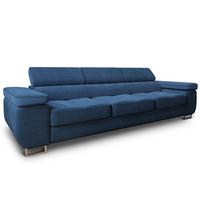 BETTSOFA MOSINE Blau Kordstoff mit Schlaffunktion - Blau, Textil (281/87/98cm) - MASSENO