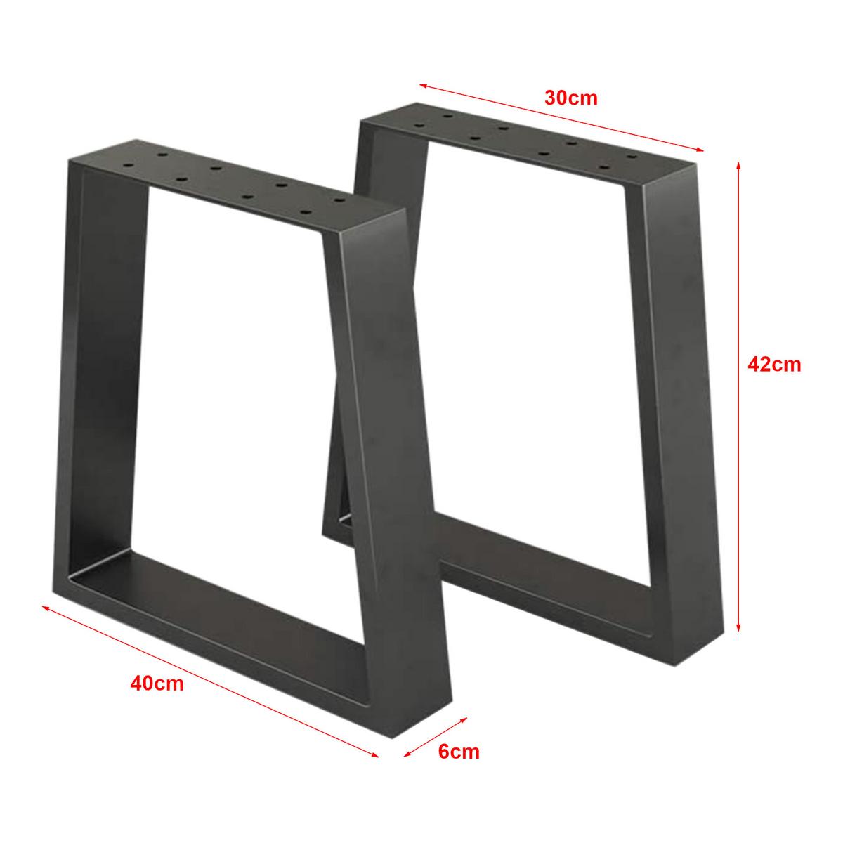 TISCHGESTELL-SET 2 TLG. Marstal - Schwarz, Metall (30/42/6cm) - [en.casa]