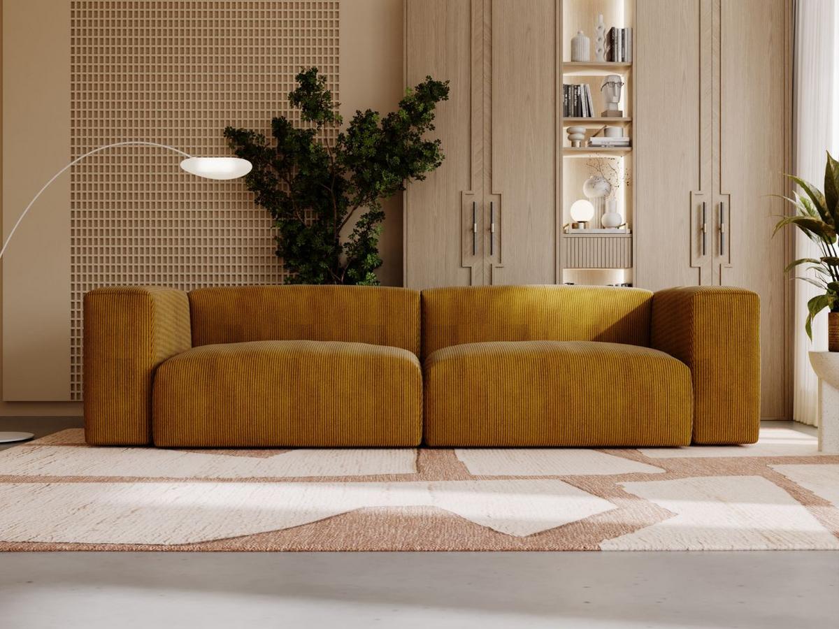 SOFA 240/85/80 Braun Landi - Schwarz/Braun, Kunststoff/Textil (240/85/80cm) - Graingold