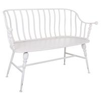 BANK 128x53x86 cm - Weiß, Metall (128/86/53cm) - Wanderlust