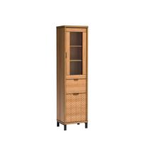 VITRINE CARINI 187,4 / 50 cm in Eichefarben - Eichefarben, Holzwerkstoff (50/187.4/60.6cm) - MASSENO