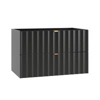 WASCHTISCHUNTERSCHRANK 80cm Lexa Schwarz - Schwarz, Holzwerkstoff (80/50/45.8cm) - Petits-meubles