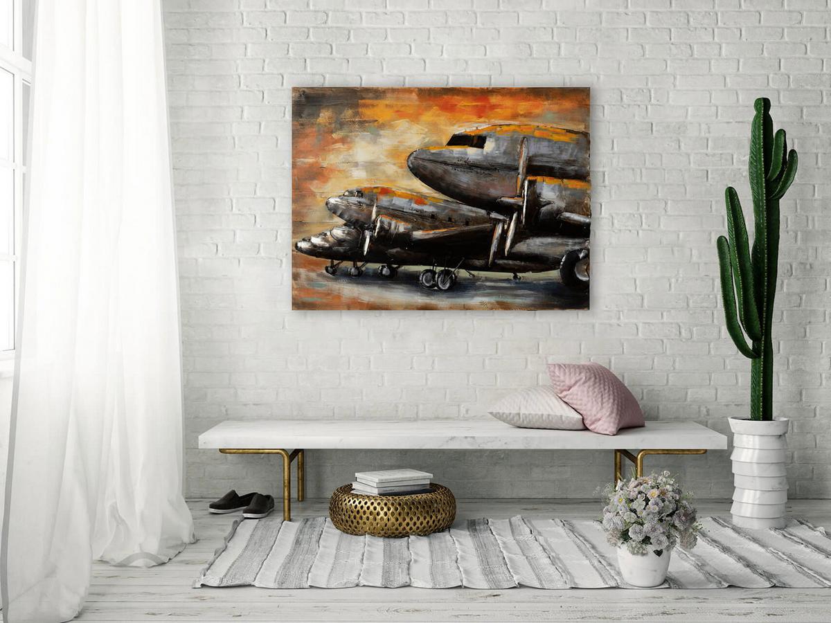 WANDBILD Kupfer 100/75 cm - Kupferfarben, Holz/Metall (6/75cm) - KUNSTLOFT