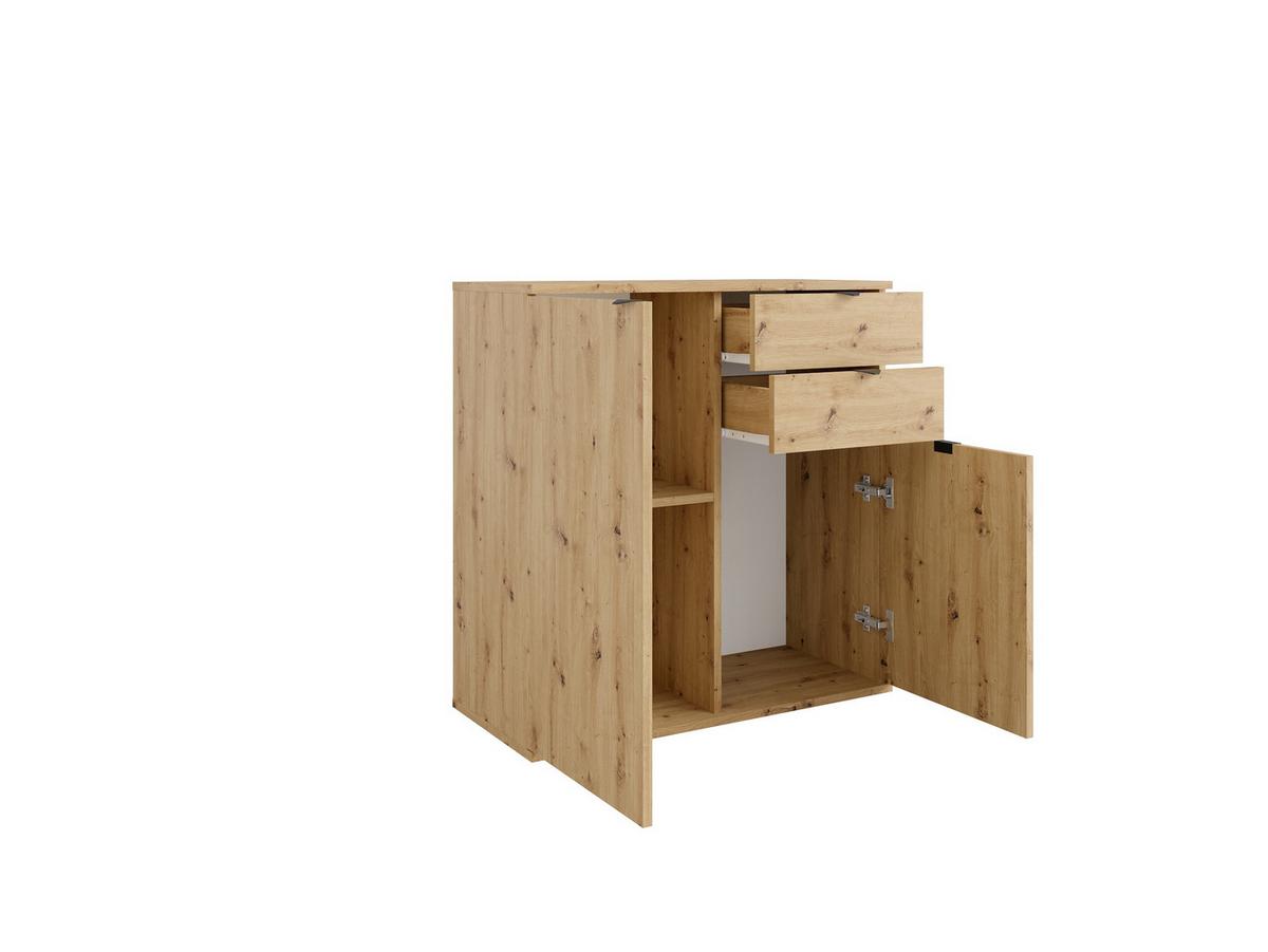 KOMMODE Eiche Artisan 80/82,5/35 - Eiche Artisan, Holzwerkstoff (80/83/35cm) - RAUMHIRSCH FURNITURE