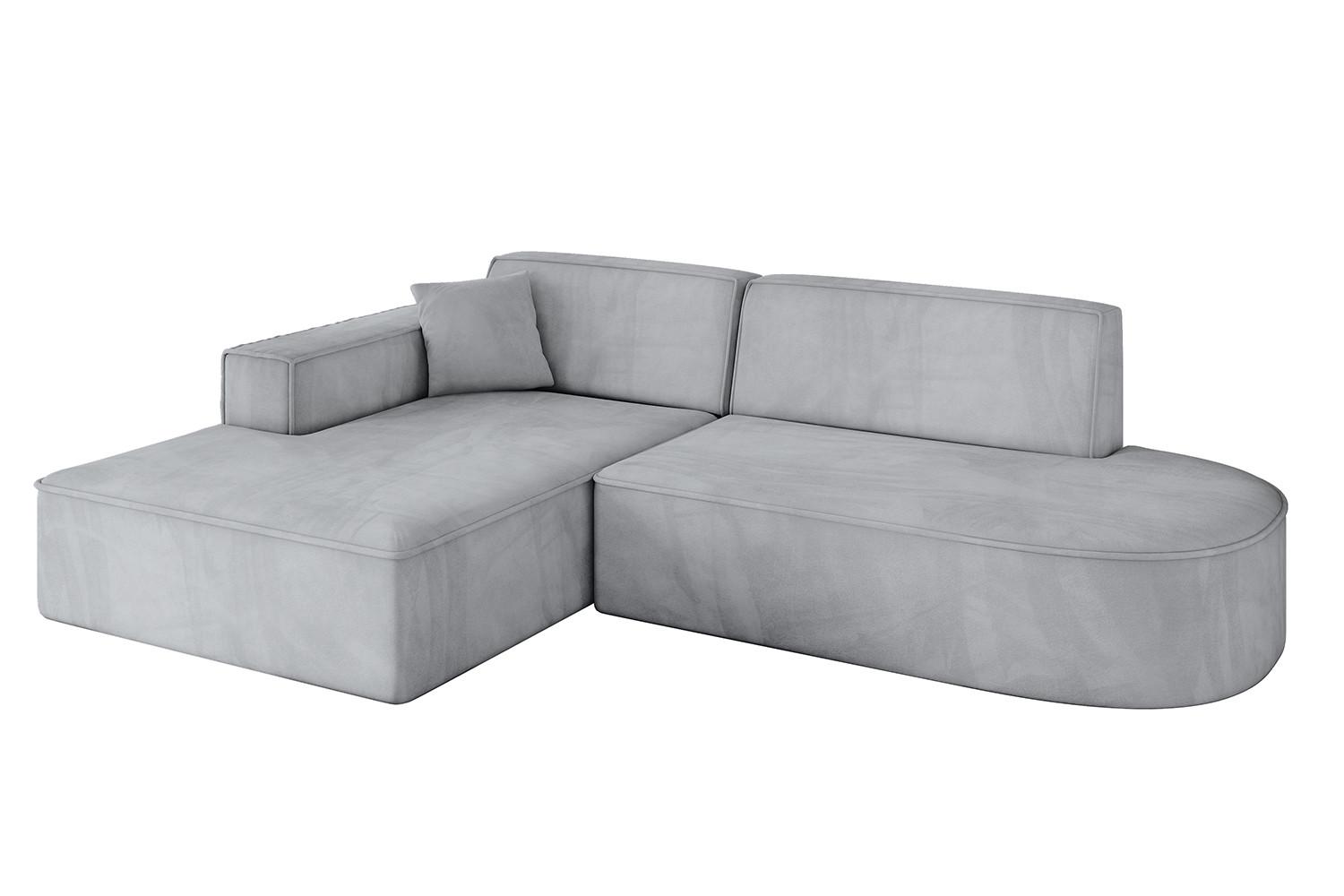 ECKSOFA Ottomane Links IREA-L1-v4 - 232x165x77 cm Grau - Titanfarben, Holzwerkstoff/Textil (232/165cm) - ALTDECOR
