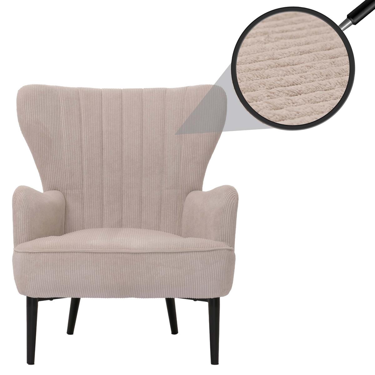 LOUNGE-SESSEL Beige - Beige, Textil (75/80/78cm) - MCW