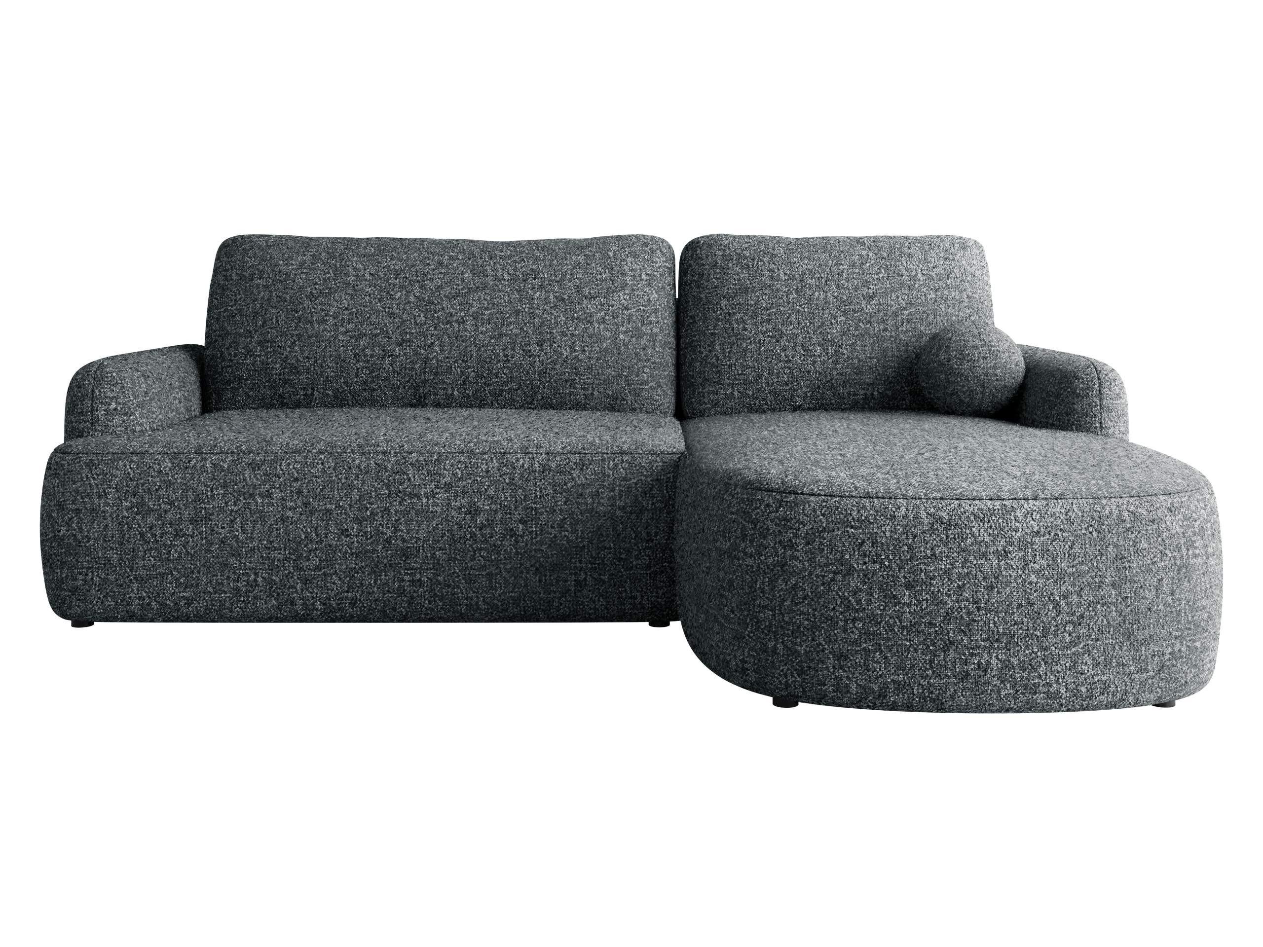 ECKSOFA Loridu, Seite: Rechts - Dunkelgrau/Schwarz, Holz/Kunststoff (250/174cm) - MIRJAN24