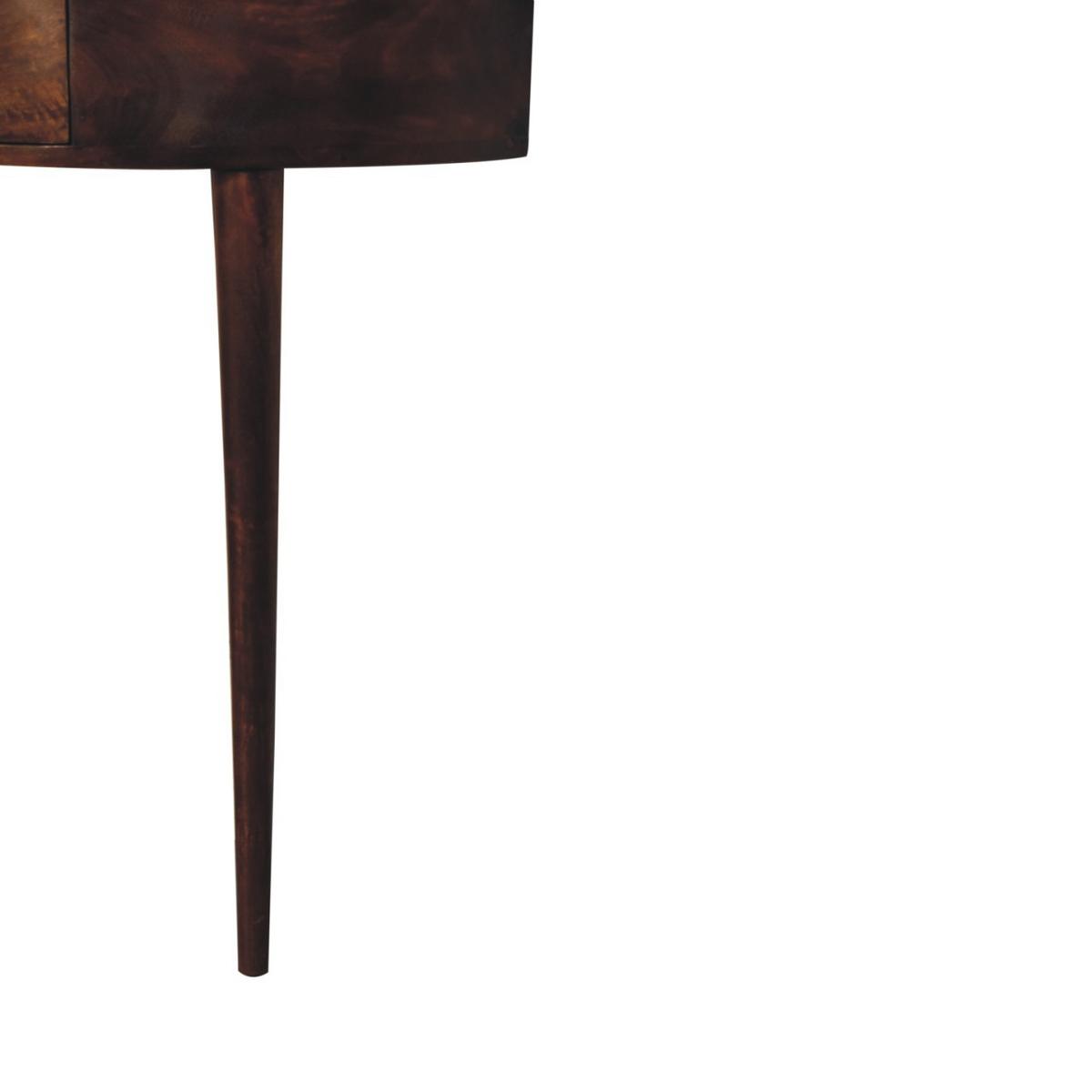 KONSOLE Rückwandfrei Montiert Kastanie, 1 Schublade, Dunkelbraun - Dunkelbraun/Messingfarben, Mangoholz/Holz (32/80/80cm) - Artisan Furniture