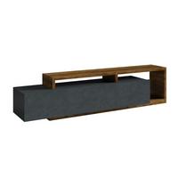TV-MÖBEL Ilyes Grau und Holz - Grau, Holzwerkstoff (219/25/45cm) - Petits-meubles