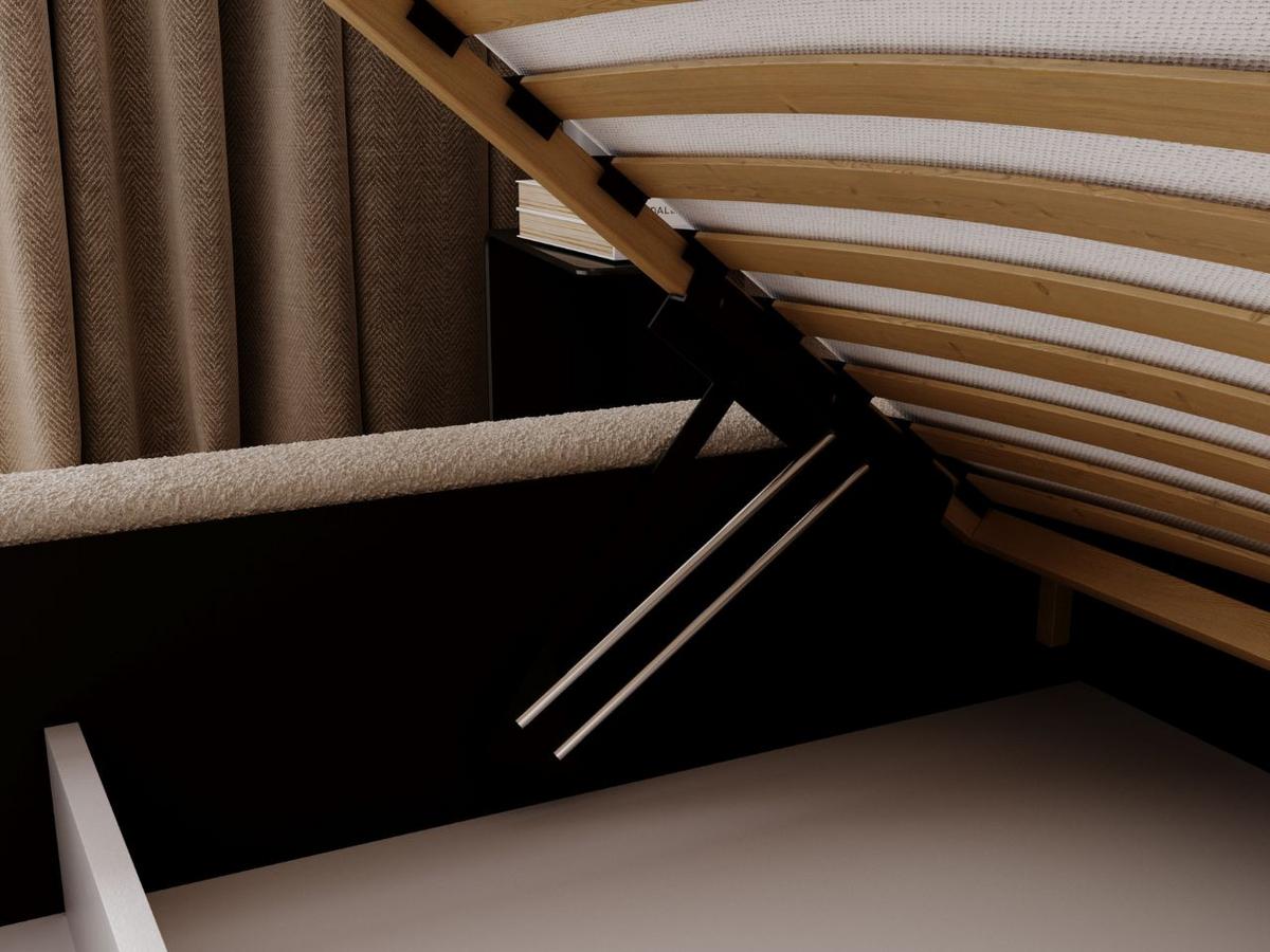 POLSTERBETT Palermo 200x200 Beige - Beige, Textil (200/200cm) - Graingold