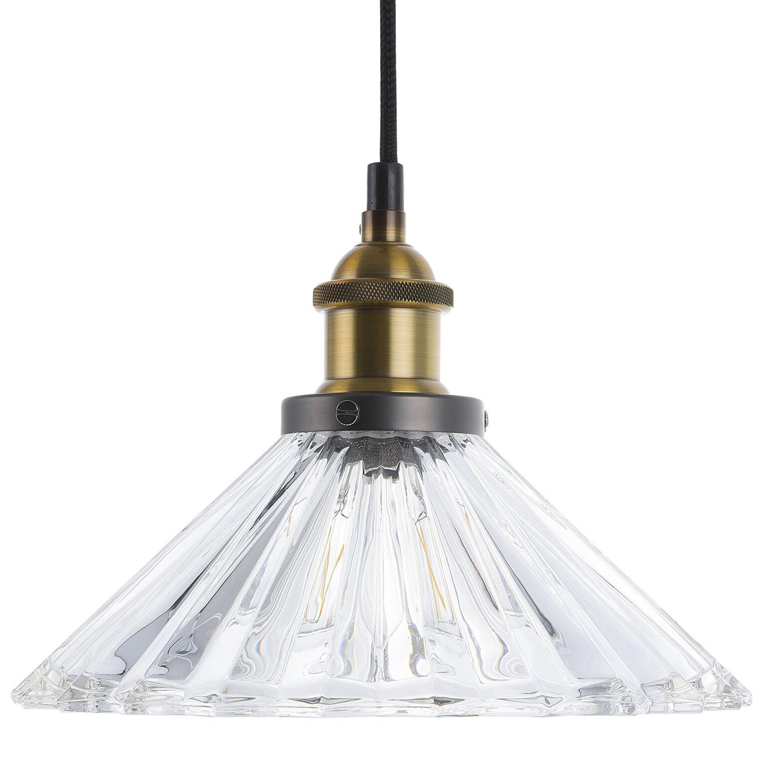 HÄNGELEUCHTE Colorado 25/25/96 cm - Transparent, Glas (25/25/96cm) - Beliani