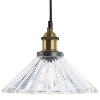 HÄNGELEUCHTE Colorado 25/25/96 cm - Transparent, Glas (25/25/96cm) - Beliani