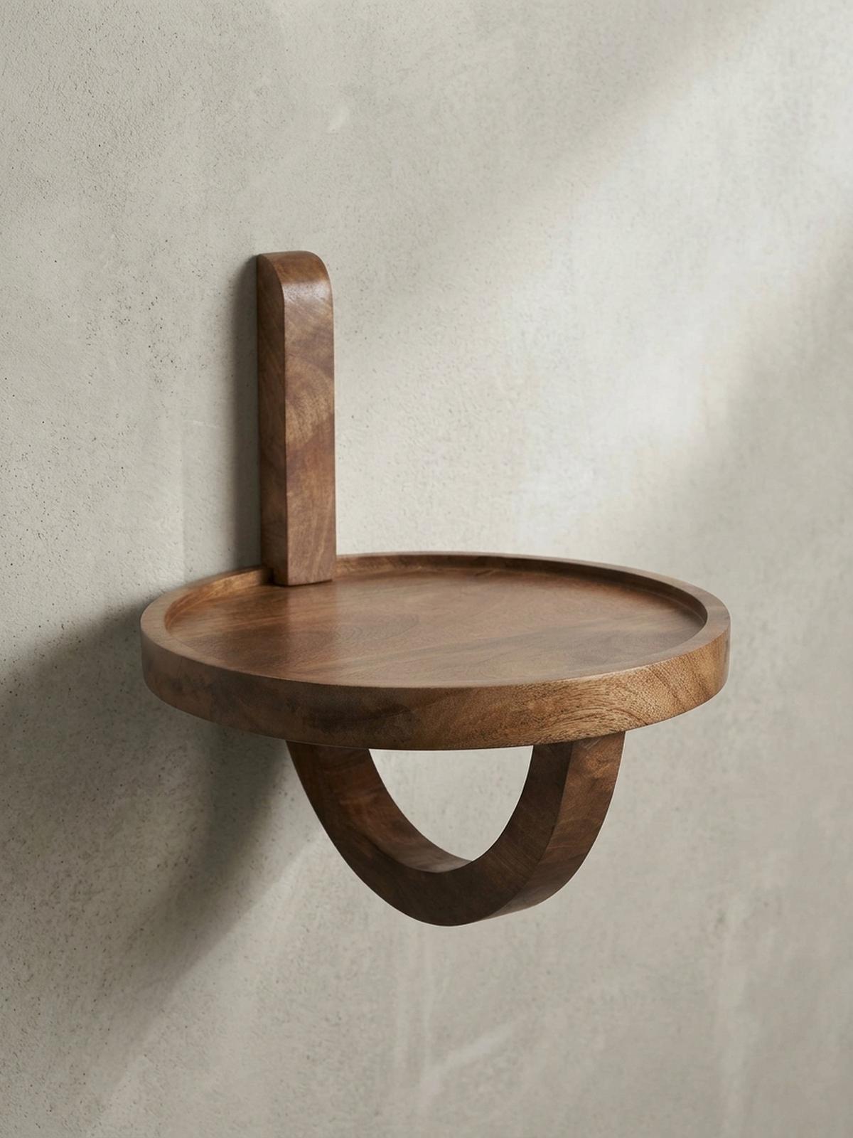 WANDREGAL Mango Massivholz Modern Stil 30x33x30 cm Rund - Braun, Holz (30/33/30cm) - KADIMA DESIGN