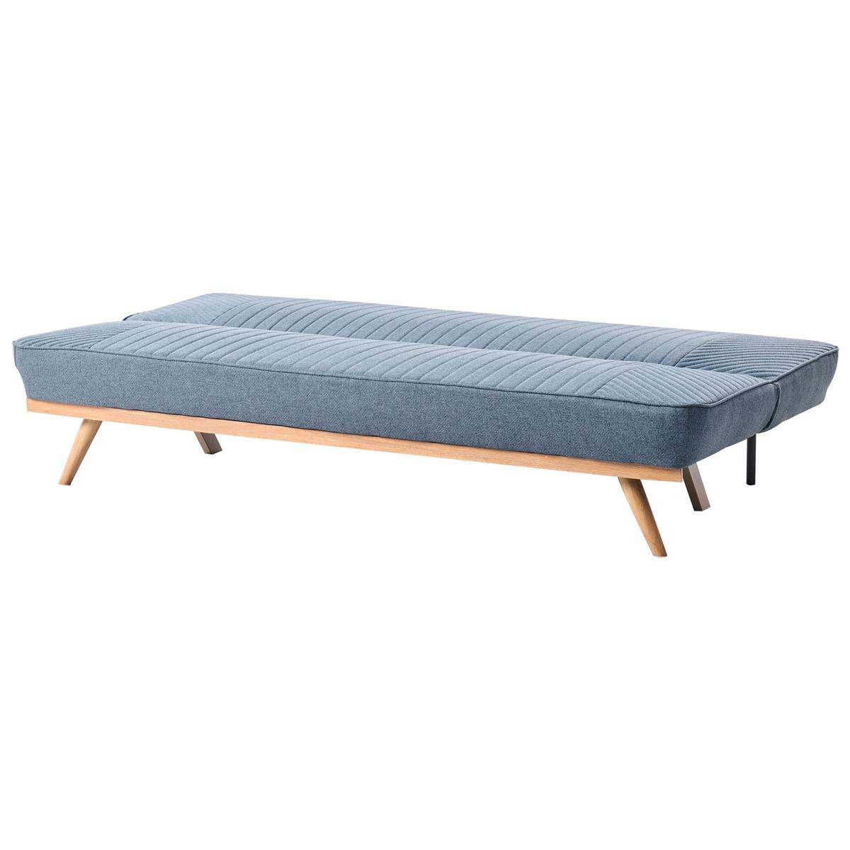 SCHLAFSOFA 191/108 cm Blau Kalfafel - Blau/Braun, Textil (191/84/73cm) - Beliani