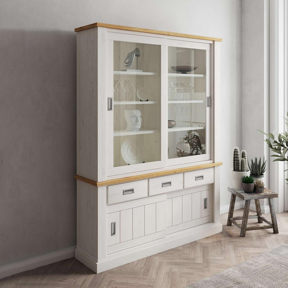 VITRINE VINCI Andersen Kiefer / Wotan Eiche - Eichefarben, Holzwerkstoff (150/204/40cm) - Lookway