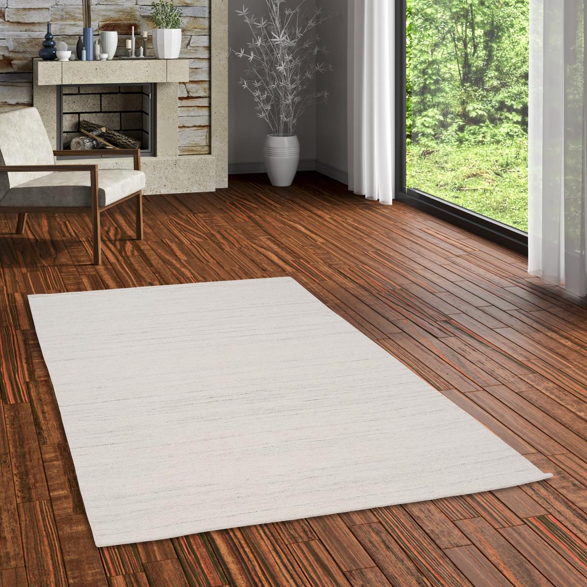 WOLLTEPPICH KELIM NATUR WOOLLY - Grau, Textil (200/300cm) - Pergamon