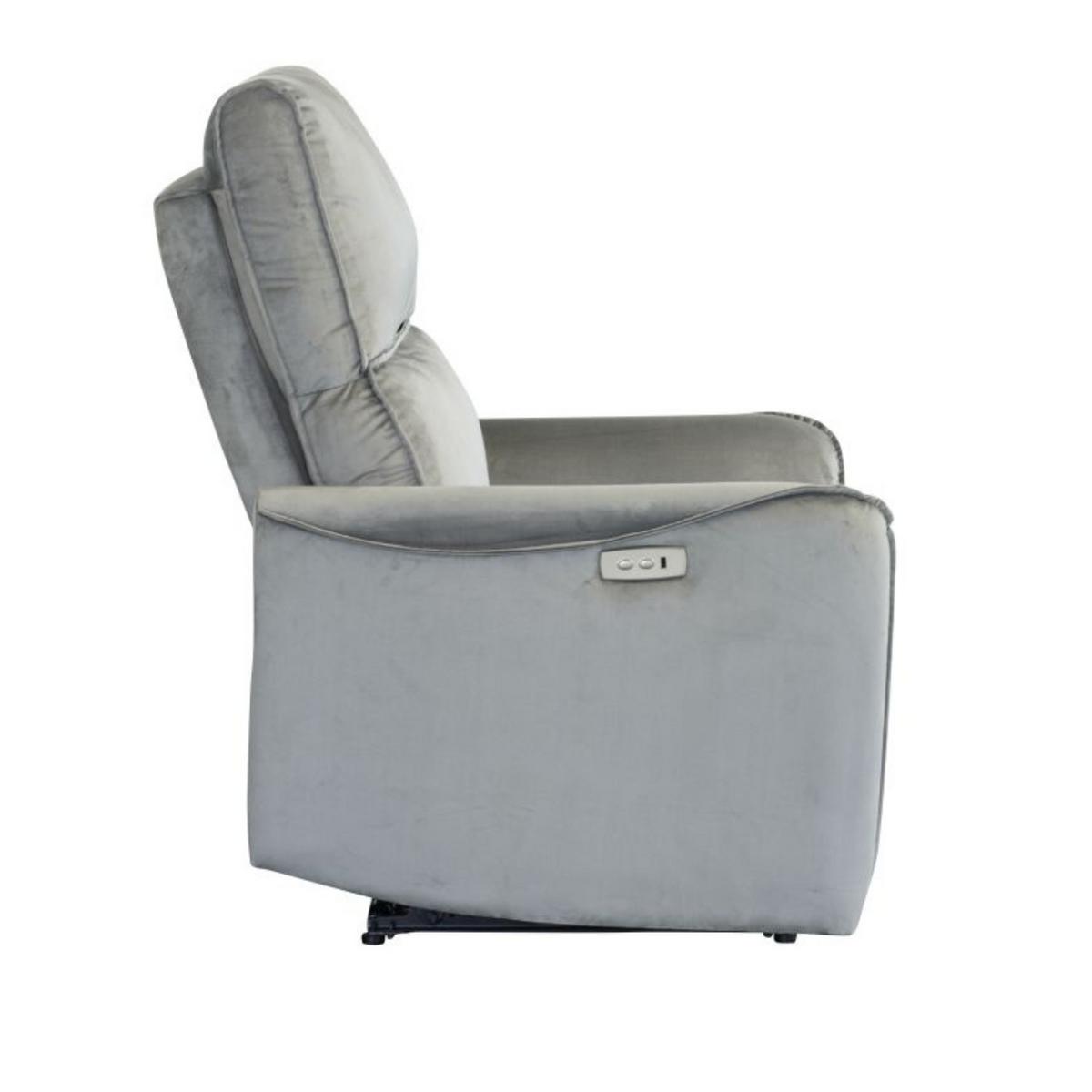 RELAXSESSEL ZYGGI, elektrischer Polstersessel - Grau, Textil (76/105/93cm) - Lookway