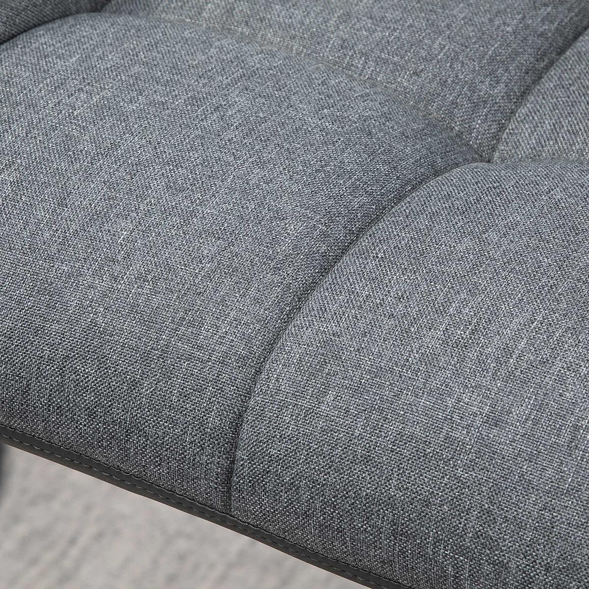 BARHOCKER 4ER-SET aus Kunstleder Grau - Grau, Leder (52.5/114/57.5cm) - HOMCOM