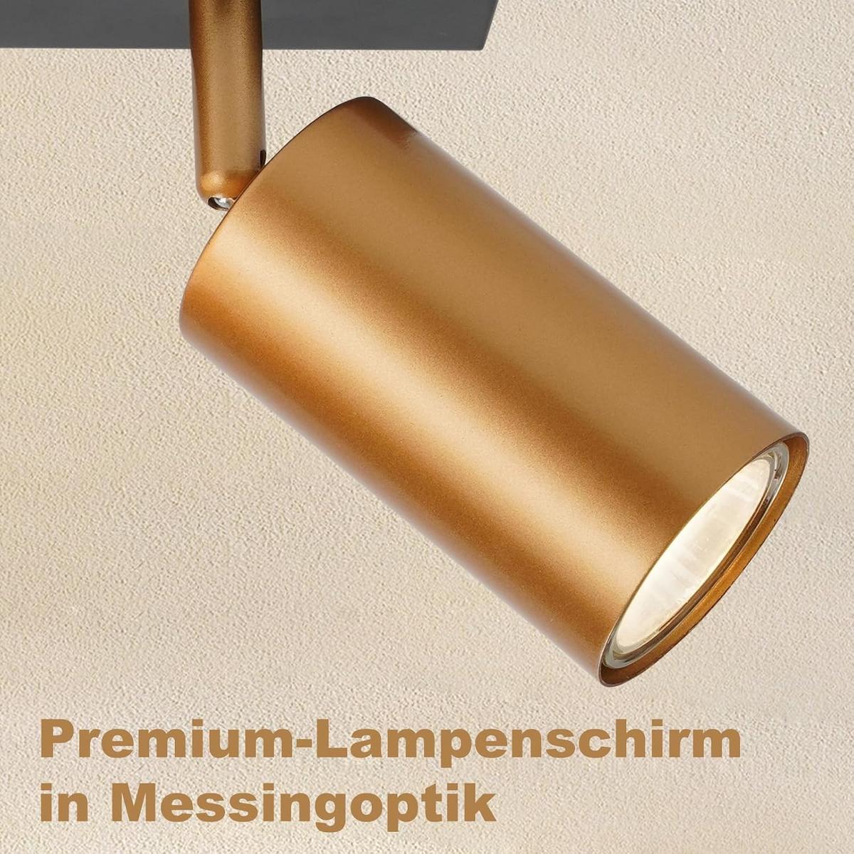 DECKENSTRAHLER Tryzork 25/13/17.5 cm - Schwarz, Metall (25/13/17.5cm) - ZMH