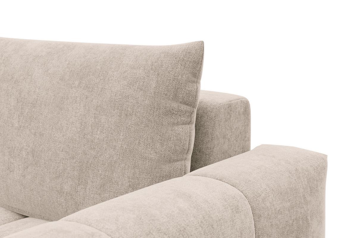 ECKSOFA VERONA 4-Sitzer LINKS, Beige - Beige/Schwarz, Holz/Textil (282/173cm) - Courtois Laville