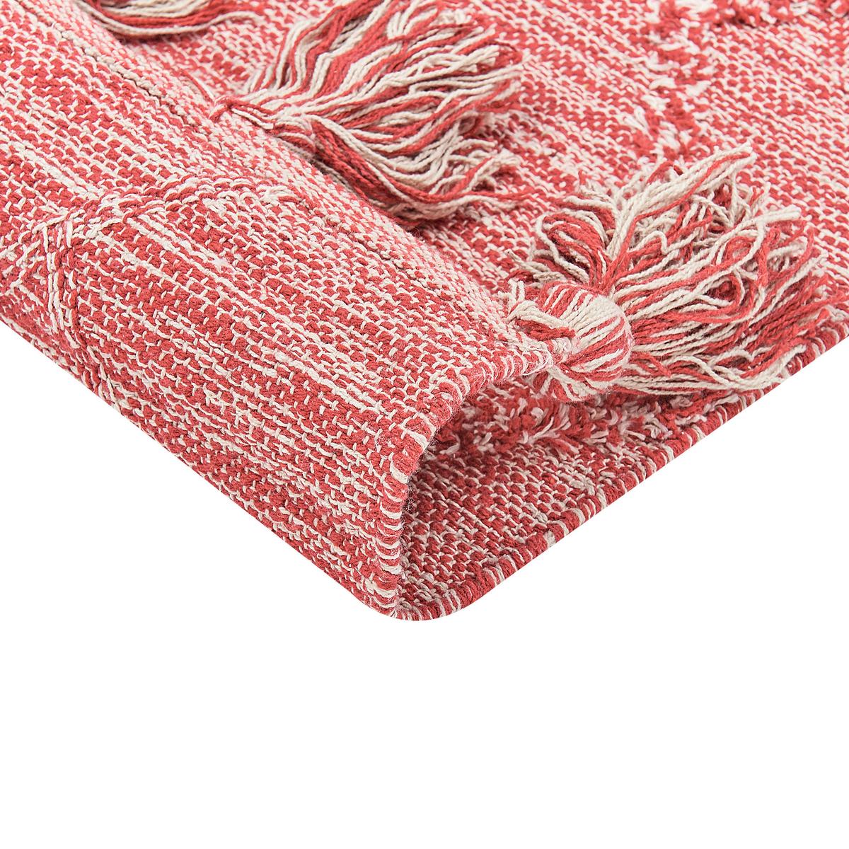 KURZFLOR-TEPPICH Nigde 200/140 cm - Rot, Textil (140/200cm) - Beliani