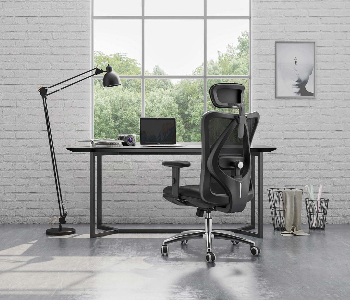 BÜROSTUHL Schwarz - Schwarz, Textil (66/129/69cm) - SIHOO