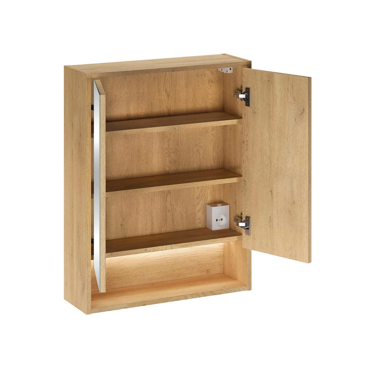 BADMÖBEL 60cm Edmé 2er-Set Holz - Braun, Holzwerkstoff (60/52.2/46cm) - Petits-meubles