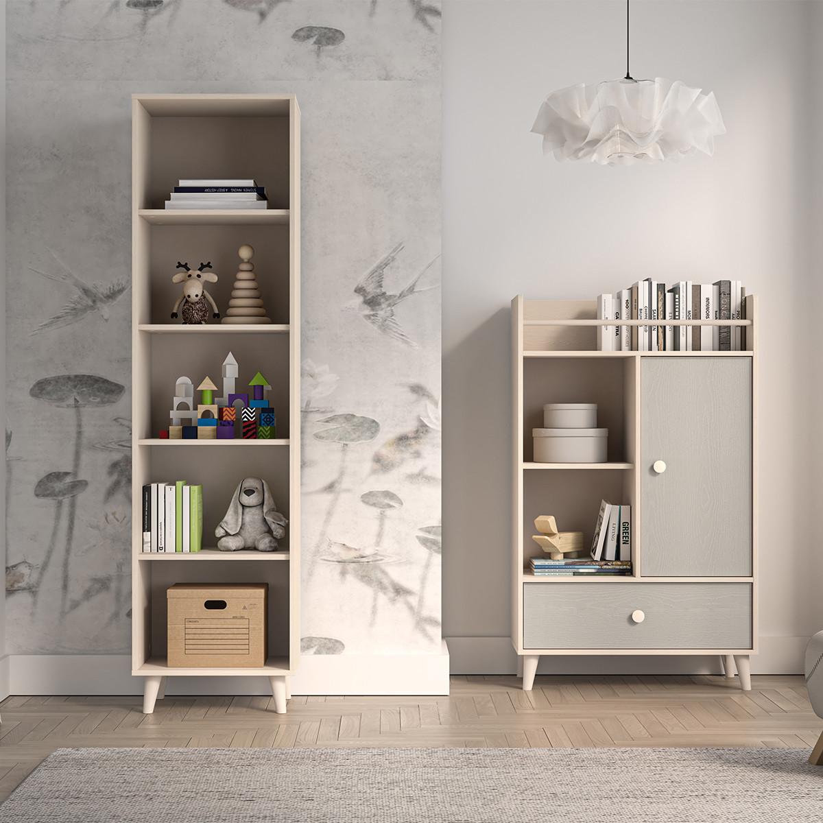 BÜCHERREGAL Alycia Beige - Holzeffekt - Braun, Holz (50/190/40cm) - Petits-meubles