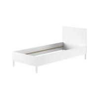 EINZELBETT 90x200 MDF Kiefer weiß robust stabil pflegeleicht - Weiß, Holz (90/200cm) - 58aufmkessel