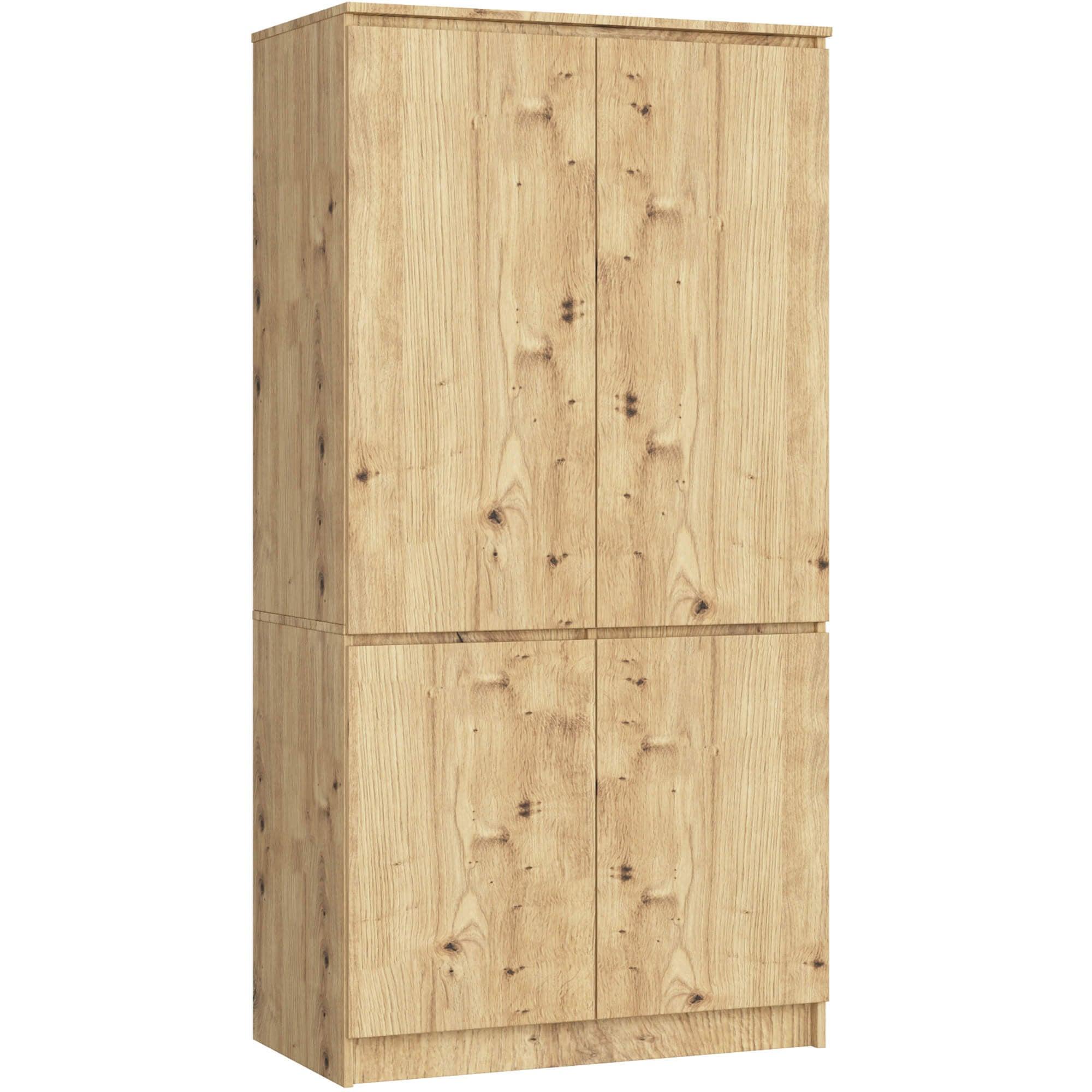 KLEIDERSCHRANK Eiche Artisan 180/90/51 - Eiche Artisan, Holzwerkstoff (90/180/51cm) - RAUMHIRSCH FURNITURE