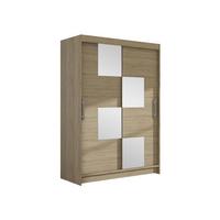 KLEIDERSCHRANK Miami III - Silberfarben/Sonoma Eiche, Holzwerkstoff/Kunststoff (120/200/58cm) - MIRJAN24