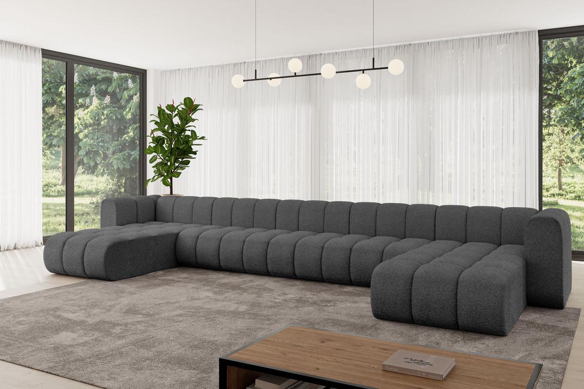 WOHNLANDSCHAFT modulares Sofa Joren-U3 - 501x177x70 cm Grau - Grau, Holzwerkstoff/Textil (501/70/177cm) - ALTDECOR