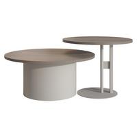 COUCHTISCH-SET Monar Cashmere - Kaschmir/Eichefarben, Holzwerkstoff/Metall (58/58/45cm) - MIRJAN24