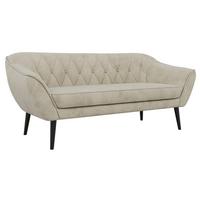 3-SITZER-SOFA PIRS - Beige Velvet - Schwarze Beine - Beige/Schwarz, Holzwerkstoff/Textil (180/75/74cm) - MKS