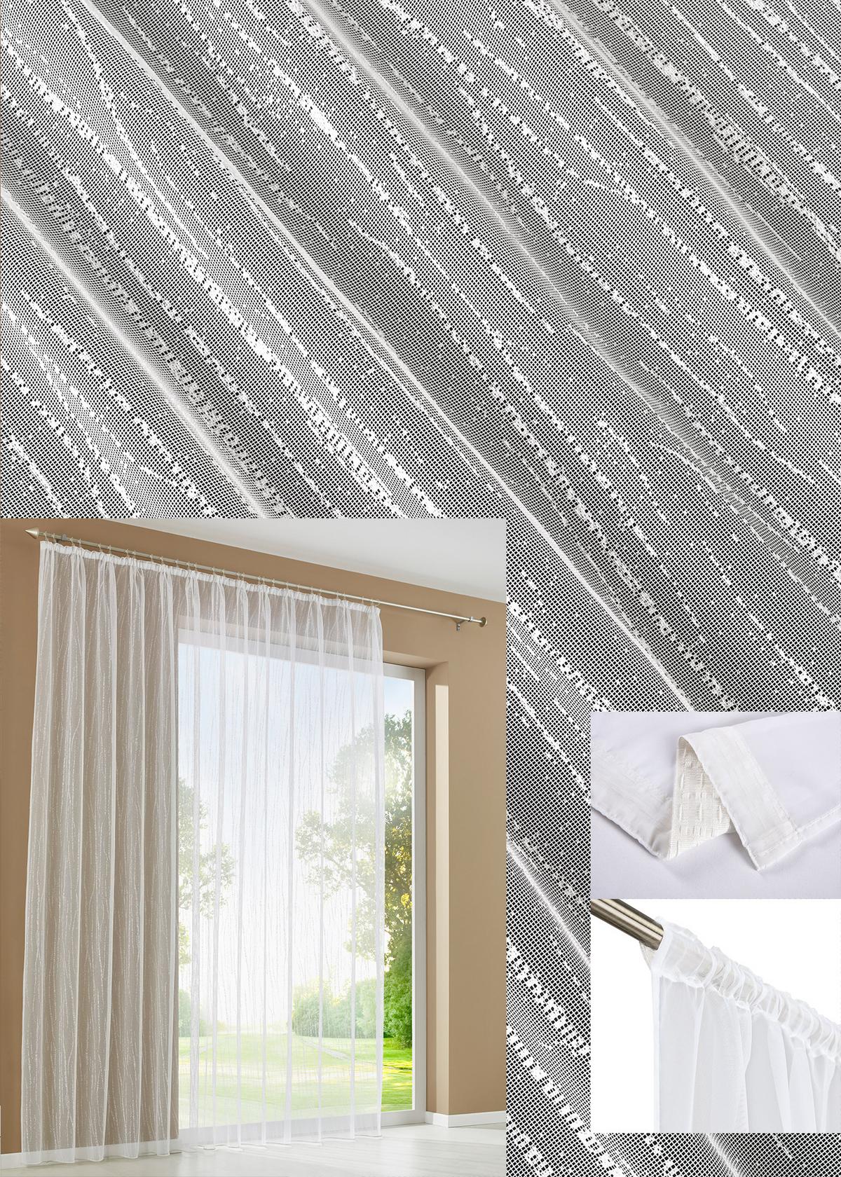 VORHANG »Isabella« HxB 225x300 cm Weiß - Weiß, Textil (300/225cm) - Gardinenbox