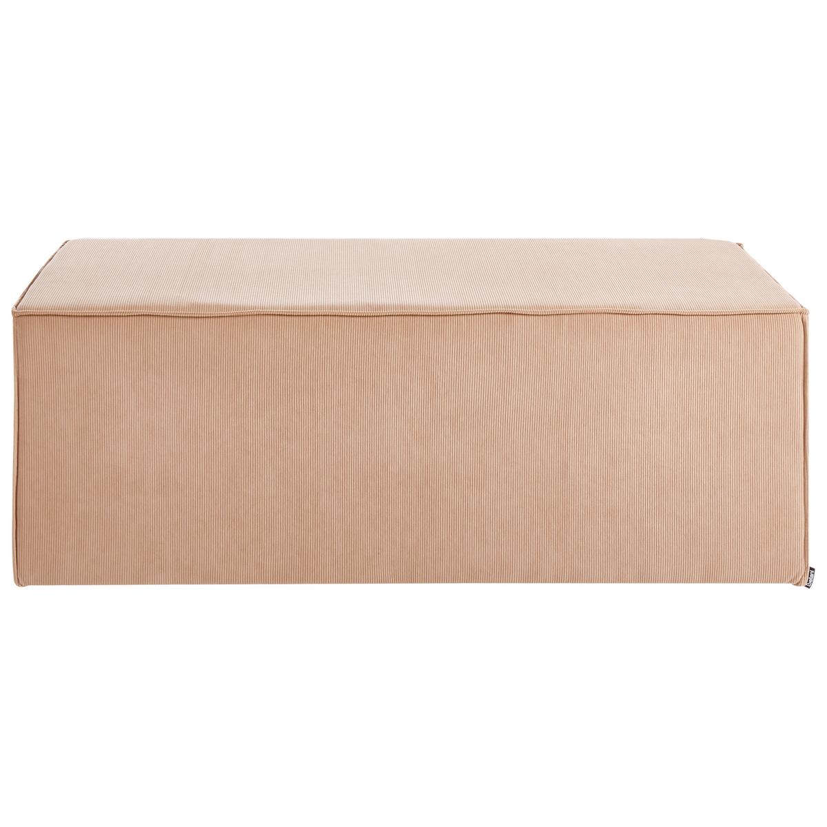 POUF Cord Beige Vinita - Beige, Textil (120/43/55cm) - Beliani