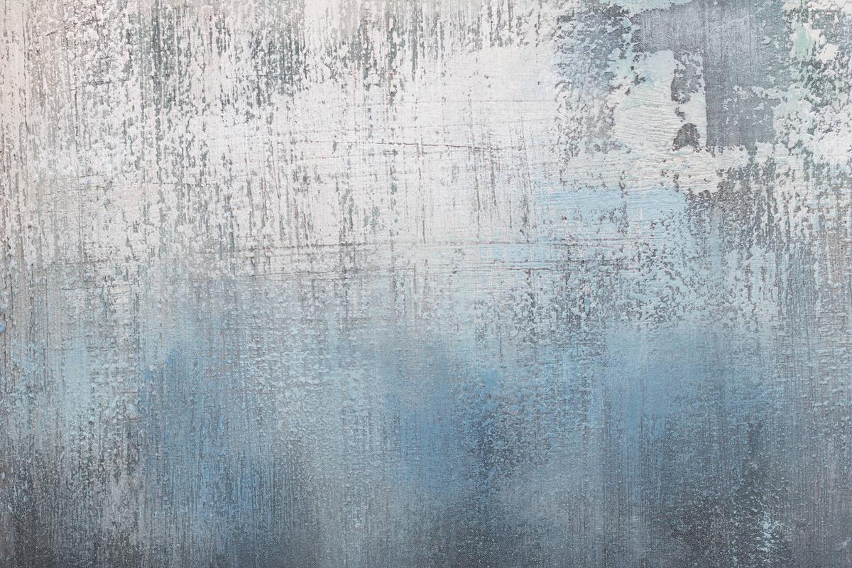 ACRYLBILD HANDGEMALT 80/80 cm - Blau/Weiß, Holz/Textil (80/80cm) - KUNSTLOFT