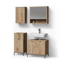 BADMÖBEL-SET ATERNO Viking Oak 4 Teile - Eichefarben, Holzwerkstoff (70/63/45cm) - Livinity®